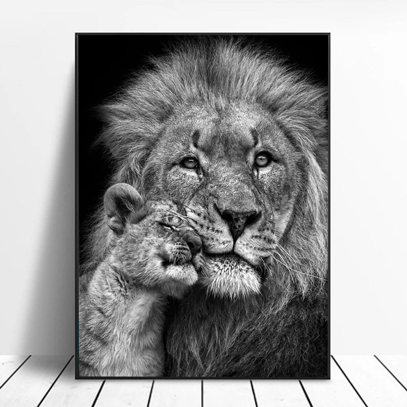 Картина на холсте с изображением семьи короля льва настенное искусство постеры