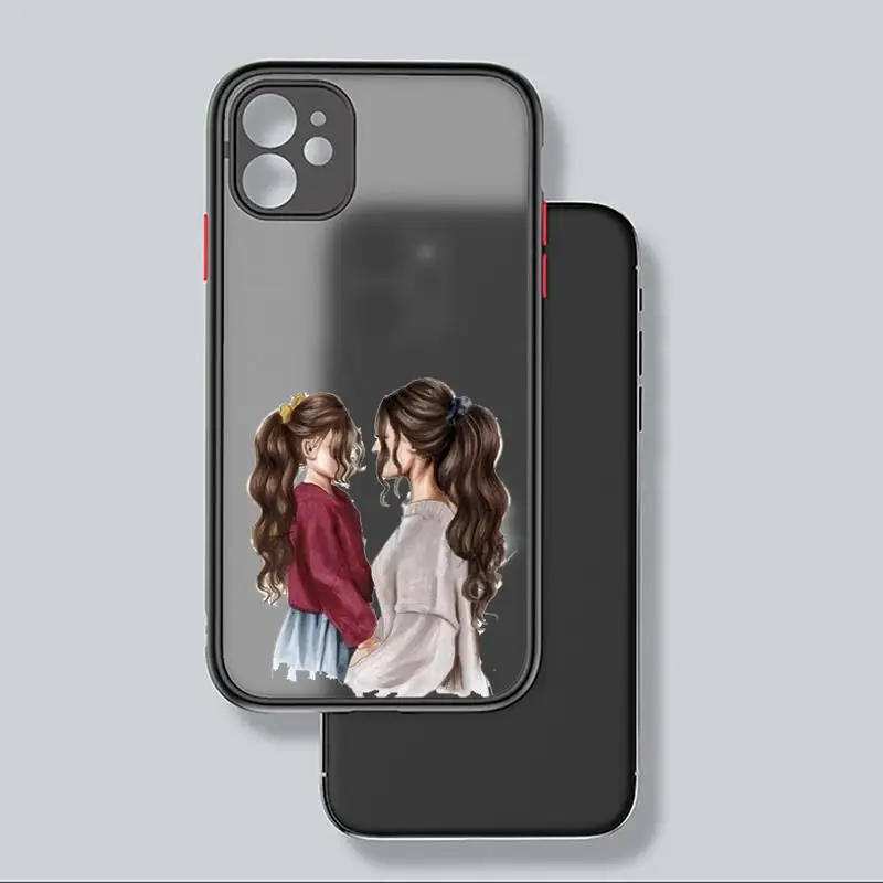 

best friends Phone Case black matte transparent For iPhone 7 8 x xs xr 11 12 pro plus mini max Clear Funda