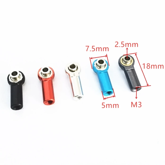 Шаровое соединение рулевой тяги металлическое M2.5 10 шт. для Wltoys A959 12428 144001 WPL C24 MN D90