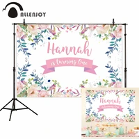 allenjoy backdrop for photographic studio beautiful flower cluster surround colorful petal leaves birthday background photocall