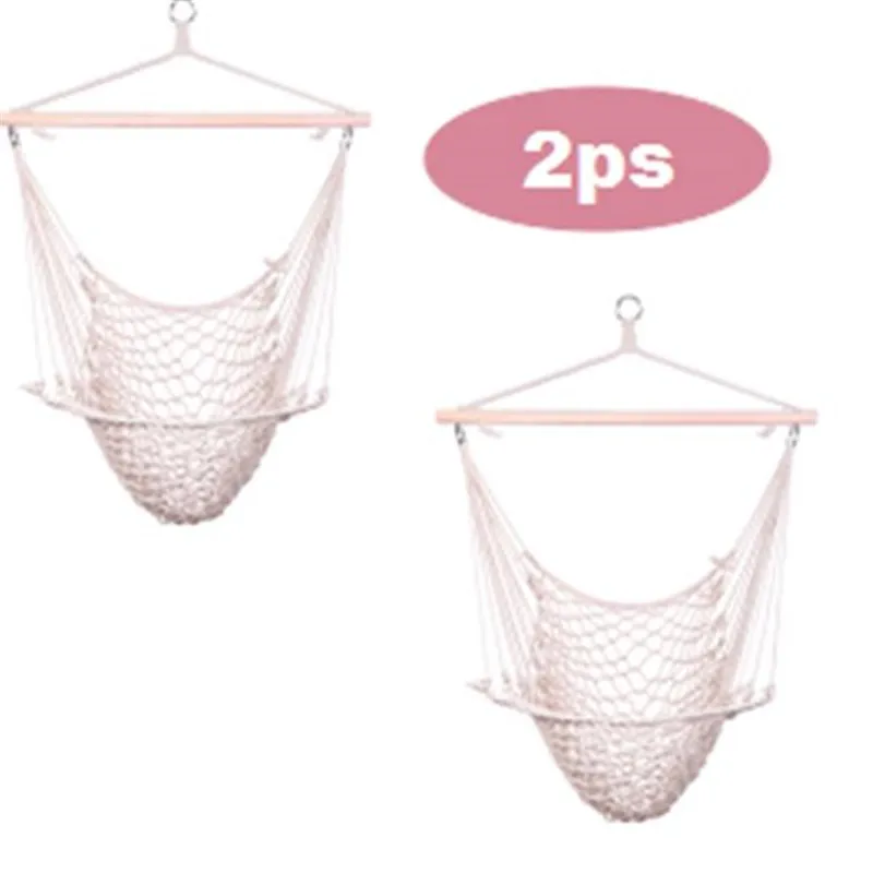 

2pcs Cotton Hanging Rope Air/Sky Chair Swing beige US Warehouse