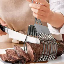 Stainless Steel Roast Cutting Tongs Meat Slicer Tongs  Kitchen Safety Gadget for Grilling BBQ Kitchen Accessories