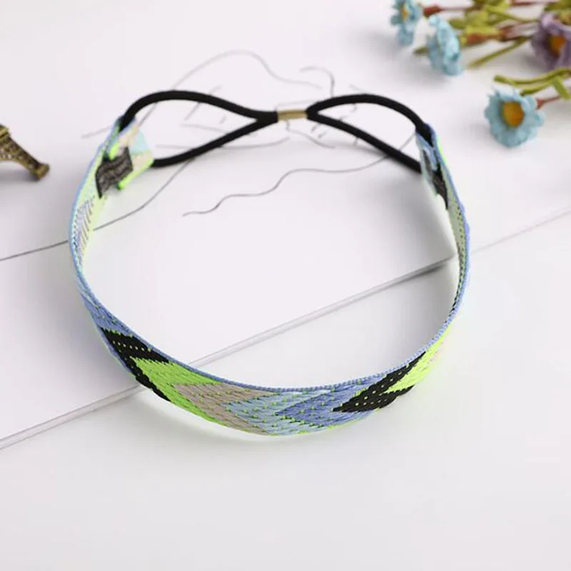 

High Quality Vintage Bohemian Ethnic Embroidery Flower Headband For Women Girl Elastic Hair Band Retro Hair Accessories