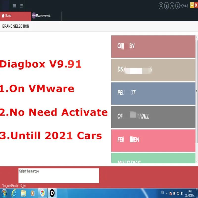Новейшее диагностическое устройство Diagbox V9.91 добавление автомобиля до 2020 г.