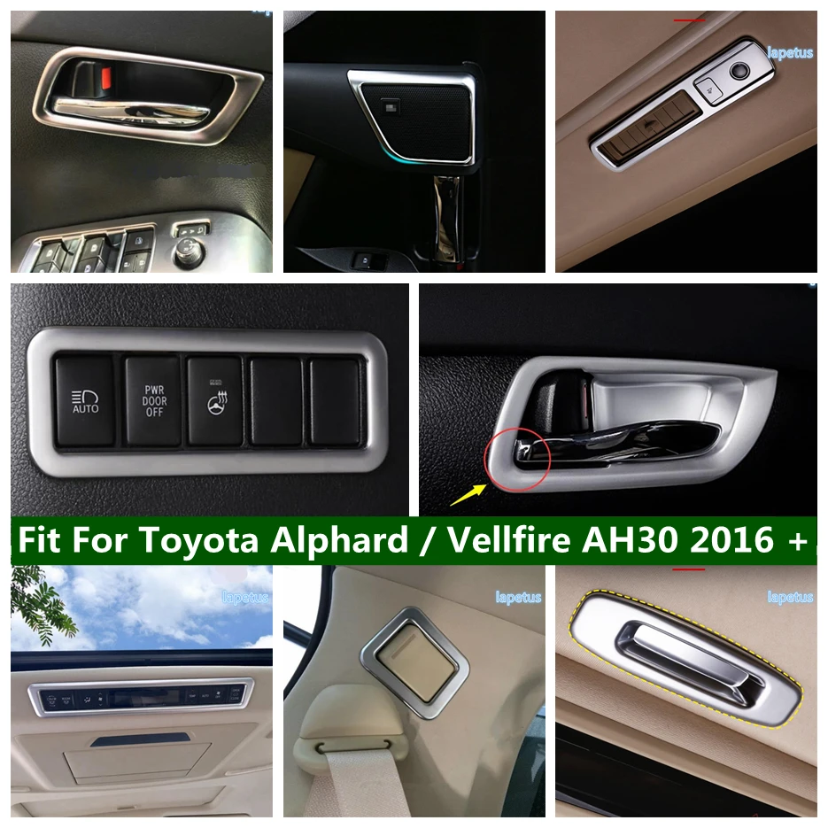 

Roof Skylight Dormer Handle / Door Bowl / AC / Safety Belt / Speaker Cover Trim For Toyota Alphard / Vellfire AH30 2016 - 2019