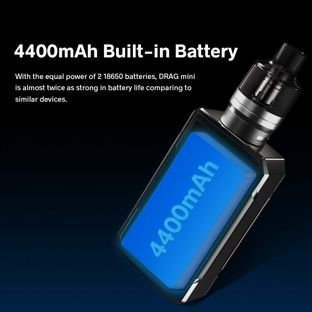 Оригинальный бокс-мод VOOPOO Drag Mini Обновление 117 Вт бак 4 5 мл PnP Pod 4400 мАч встроенный
