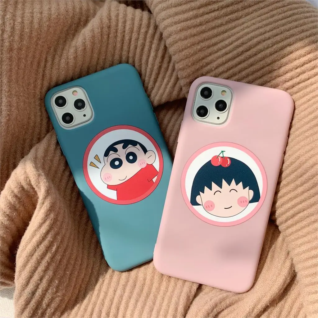 Японский милый мультяшный чехол для телефона Crayon Shinchan iphone Xs 11 pro MAX XR X 7 8 plus мягкая
