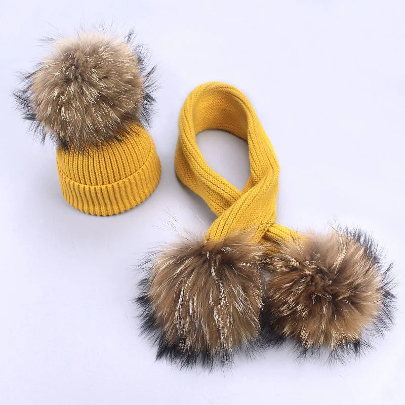 Детские Модные шапка и шарф теплые зимние вязаные хлопковые шапки шарфы унисекс