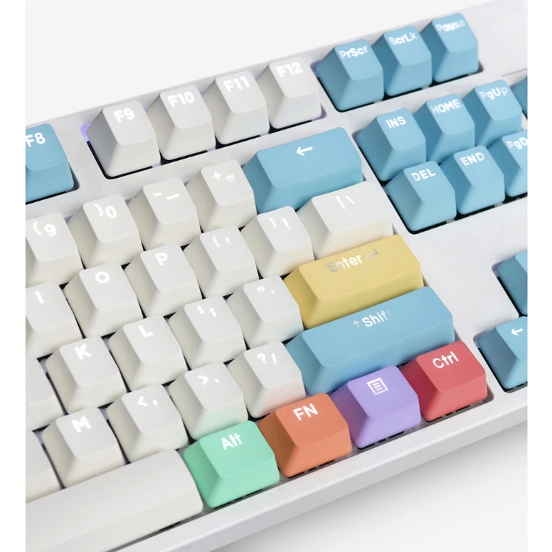 

108 Keys Cherry Profile Colorful Chalk Design PBT Backlit Keycaps For Cherry Mx Switch Mechanical Keyboard Keycap