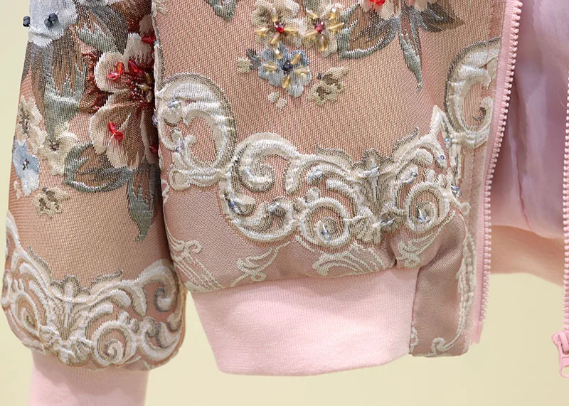Autumn Winter Hot Sale Fashion Runway Designer Outwear Women Elegant Floral Embroidery Hollow Out Luxury Coat Short Jacket