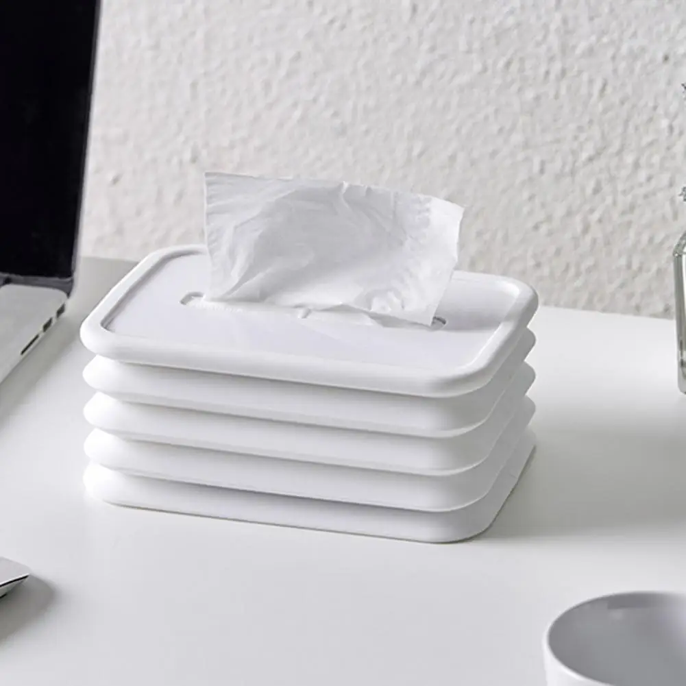 

Tissue Box Elastic Lifting Wide Application Silicone Simple Napkin Pumping Tray for Home