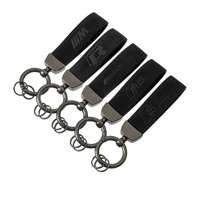 alcantara suede leather keychain keyring car logo key chain for bmw audi benz