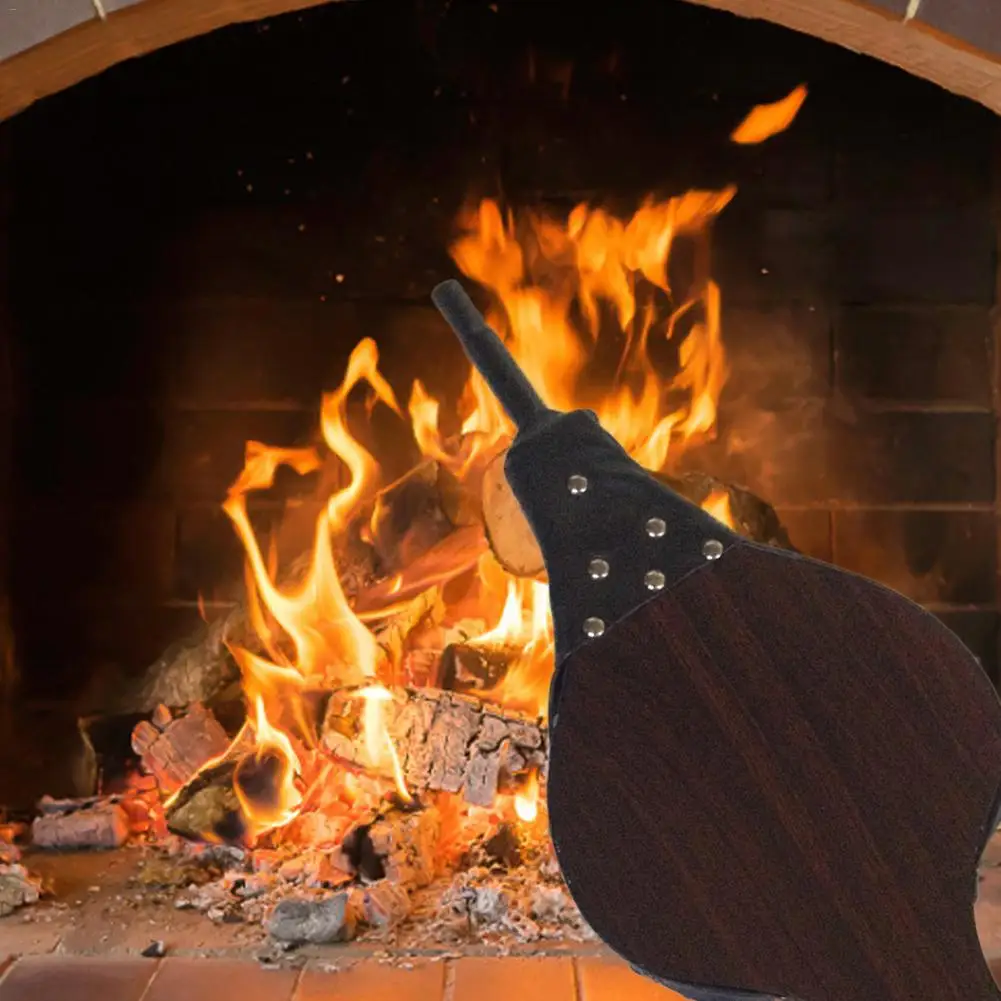 Камин деревянный сильфон для барбекю воздуходувка Bonfire Campfire коричневый