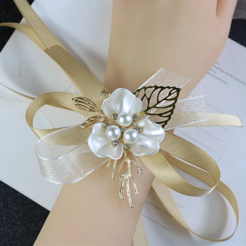 

Wedding supplies Korean corsage wedding group bracelet bride hand flower bride hand flower bride must choose wrist flowers