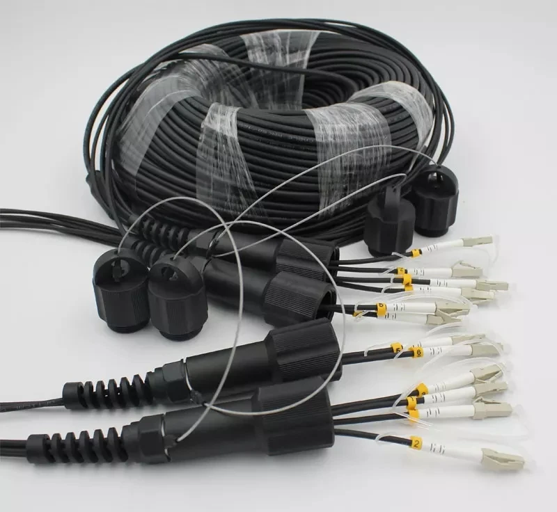 250mtr 6 cores Outdoor DVI LC-LC Fiber optic Patch cord 6C LSZH SM OM1 OM2 OM3 Armored CPRI TPU cable Singlemode FTTH jumper