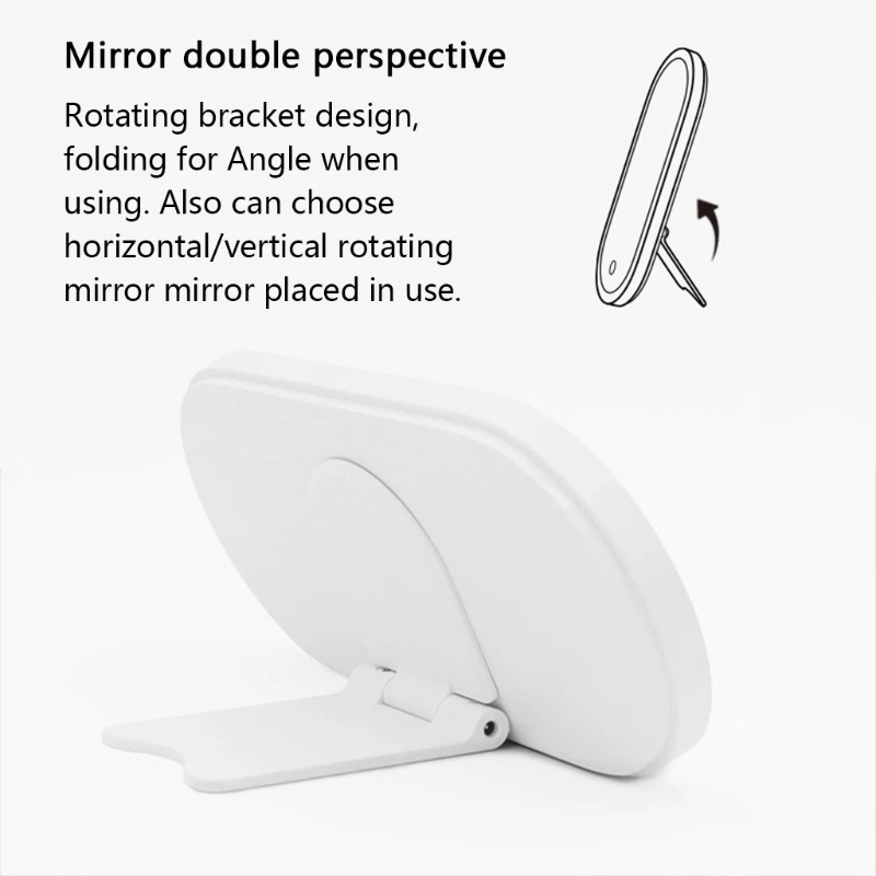 

Travel Portable Makeup Storage Box with LED Lighted Folding Mirror USB Recahargeable Cosmetic Case Jewelry Organizer