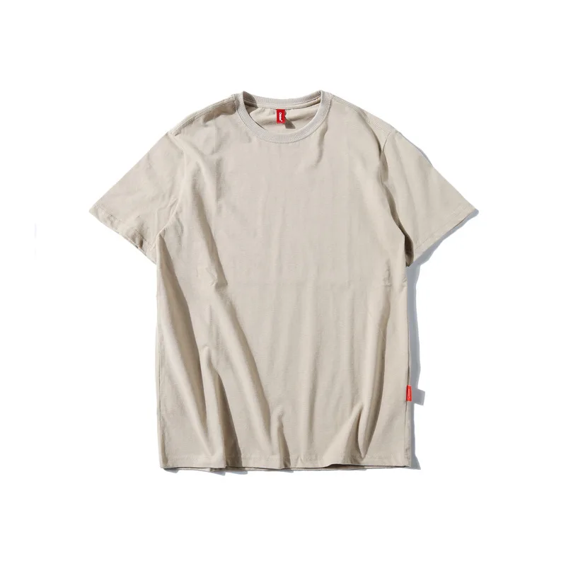 

Summer loose solid color five-point short-sleeved t-shirt men's half-sleeved youth compassionate shirt top 2038