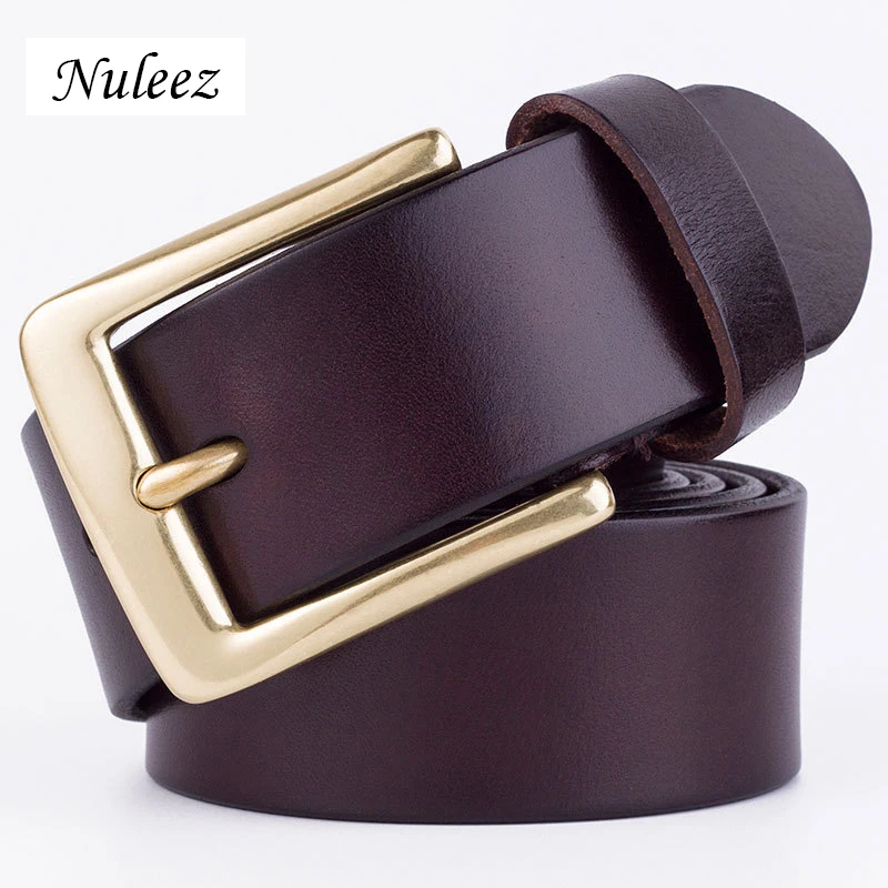 Ремень Nuleez для мужчин итальянский кожаный ремень высокого качества простой