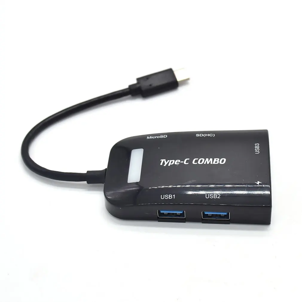 Портативный Тип type C USB 3 1 Порты и разъёмы Пластик концентратор с SD кард ридер