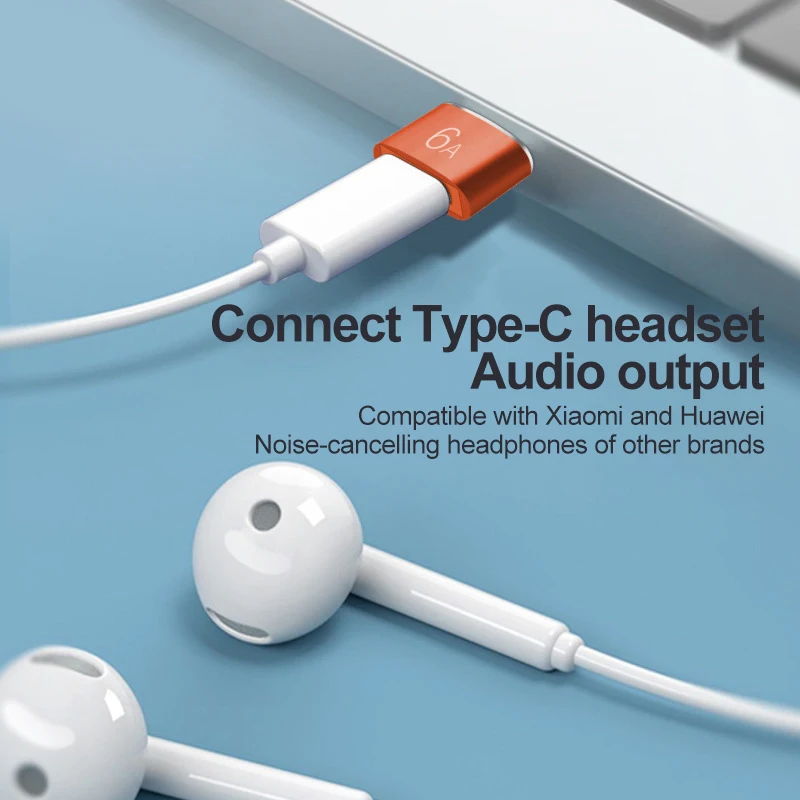 Преобразование USB интерфейса в женский интерфейс Type-C 6A Быстрая зарядка передача