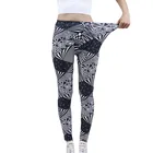 Женские леггинсы YGYEEG с геометрическим принтом, удобные эластичные хлопковые штаны для фитнеса, Модные осенние спортивные Леггинсы с высокой талией для спортзала, 2021
