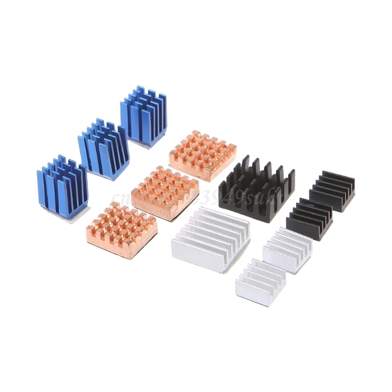

New Heatsink Pad 12 Pcs Heat Sink Aluminum Copper Radiator Cooler Kit For Raspberry Pi 2 / 3 hot