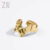 zn europe and america fashion trendy jewelry accessories gifts irregular geometric shape creative opening finger rings for women
