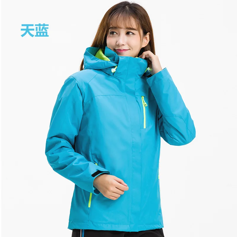 Уличная одежда плащ куртка для мужчин и женщин три в одном ветрозащитная