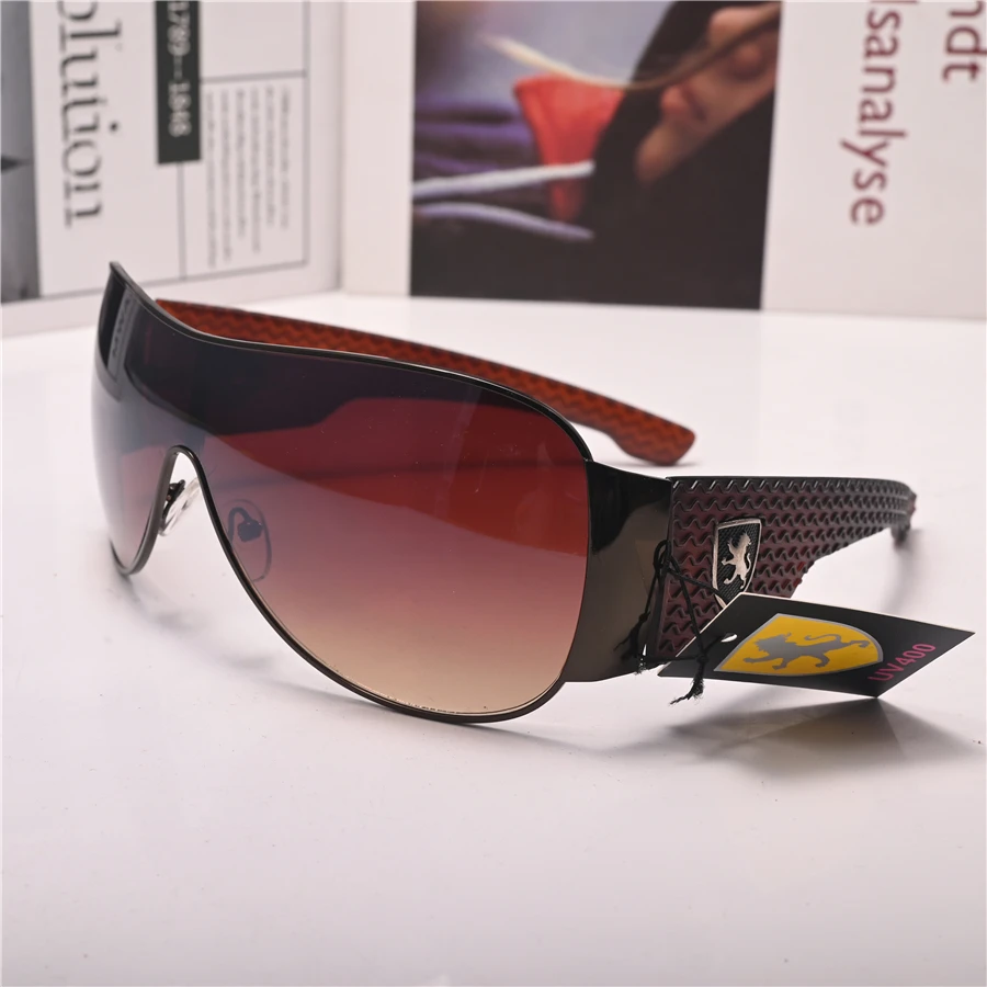 

Vazrobe Sport Sunglasses Male Fashion Sun Glasses for Men One-piece Rectangle Goggles Anti Reflection UV400