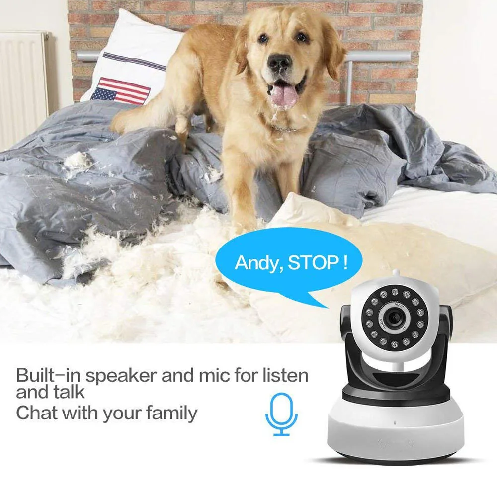 Камера видеонаблюдения 1080 пикселей поддержка Wi-Fi 720 P2P ночное видение