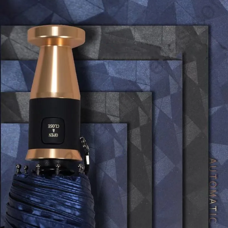 105 см диаметр. Стальной золотой автомобильный зонт алмазная проверка