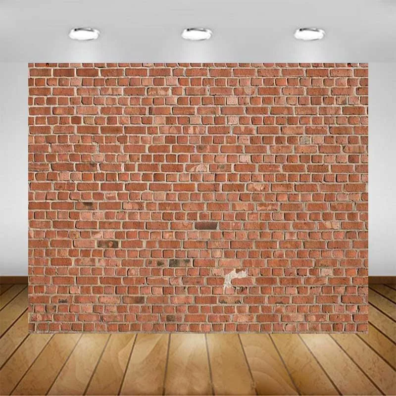 

Red Brick Wall Photography Backdrops Retro Vintage Pet Portrait Vinyl Photo Backgrounds Birthday Photophone Photocall