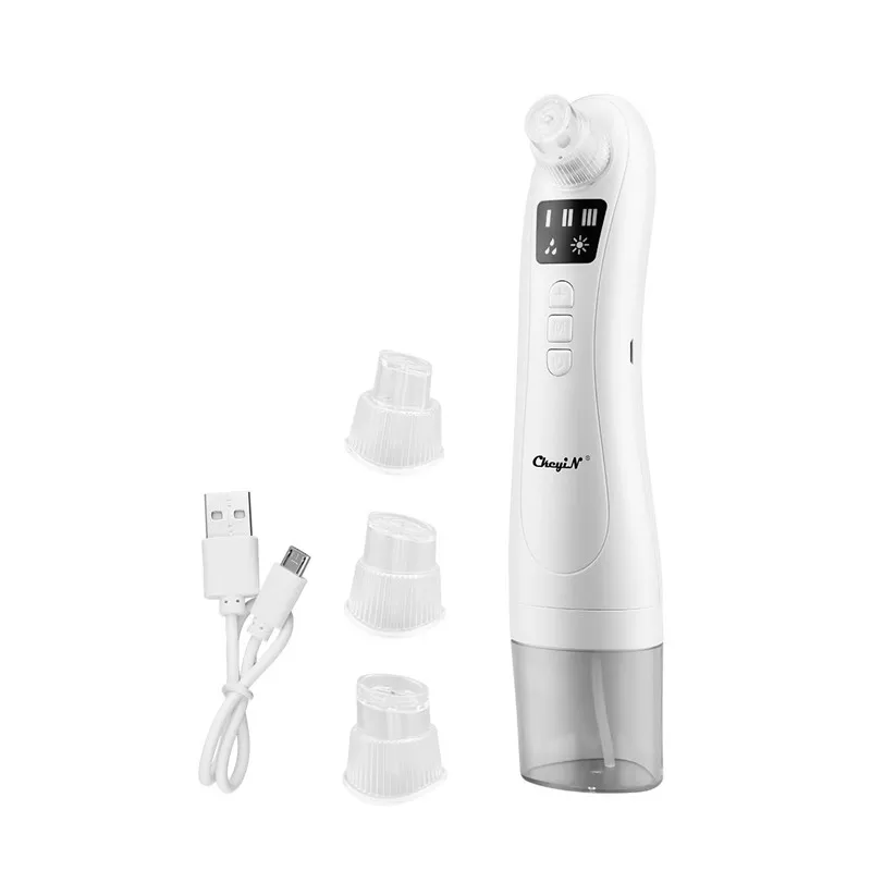 

CkeyiN Electric Blackhead Exporter Cleaner Black Spots Pore Cleaner Machine Chargeable Blackhead Suction Instrument Beauty Tools