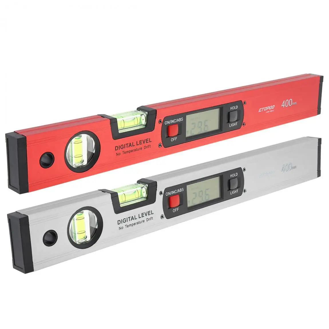 400 мм/16 дюймов прецизионный Магнитный Алюминий сплав серебро/красный цифровой