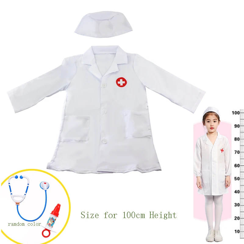 100cm clothes set Мать Сад девушка Доктор ролевые игры деревянный медицинский ящик игрушки набор - Цвет: 100cm clothes set