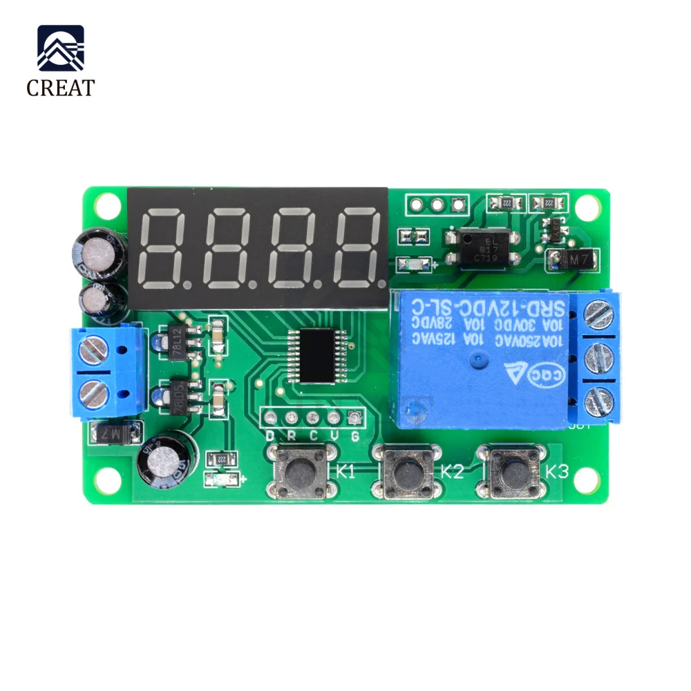 Релейный Модуль Управления задержкой таймера 12 В 1 канал плата питания