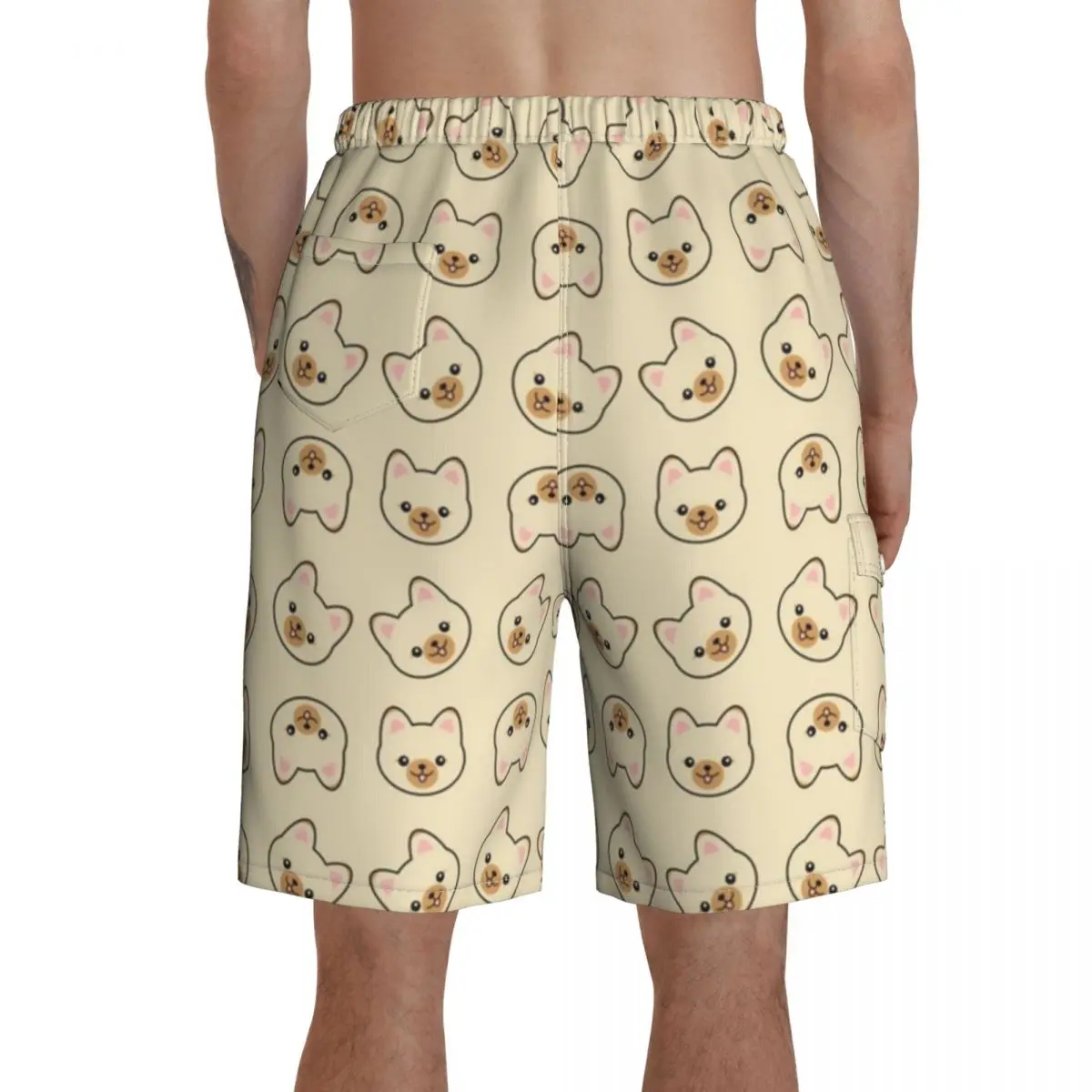 

Teddy Board Shorts Swimming Trunks Polyester Men Bathing Pattern Swim Trunks