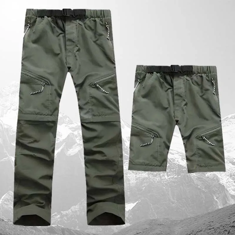 

Съемные быстросохнущие походные брюки, мужские летние водонепроницаемые уличные спортивные брюки для кемпинга, треккинга, шорты, мужские д...