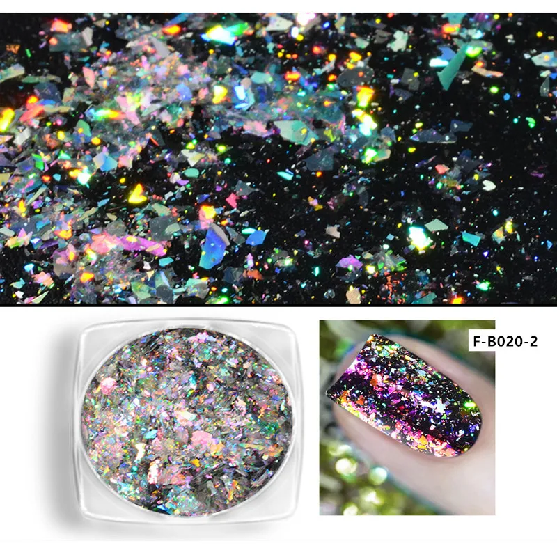 MiFanXi Nail Sequins AB Gradient Nail Art Pingment Glitter Flakes Dazzing Shining Nail Art Decoration Nail Accessories 1g