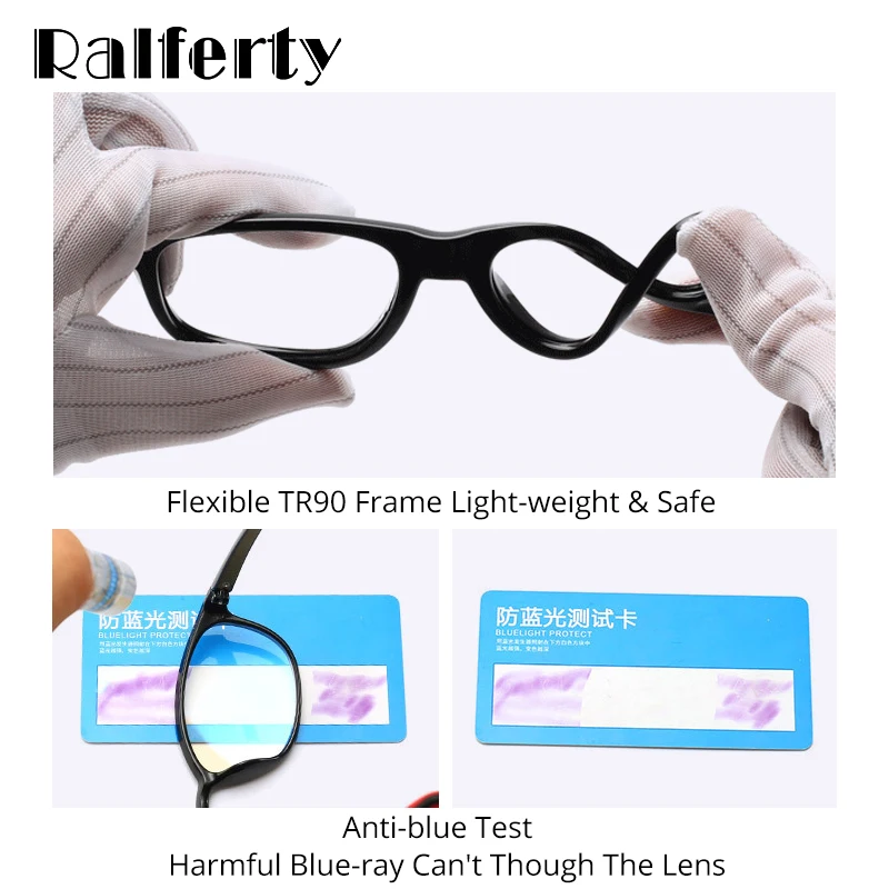 Ralferty Anti Blue Light glass es рамка для детских очков ребенок TR90 компьютерный игровой радиационный защитные очки близорукость стекло K28071