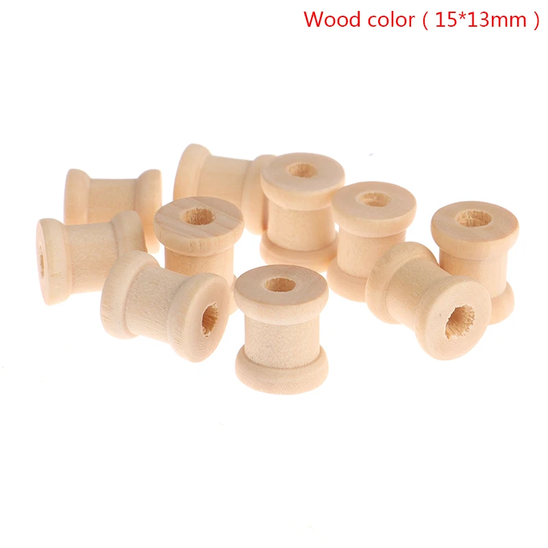 10Pcs/Pack Thread Wire Tools Wooden Bobbins Spools Reels Vintage Style Organizer For Sewing Ribbons Twine Wood Crafts | Дом и сад