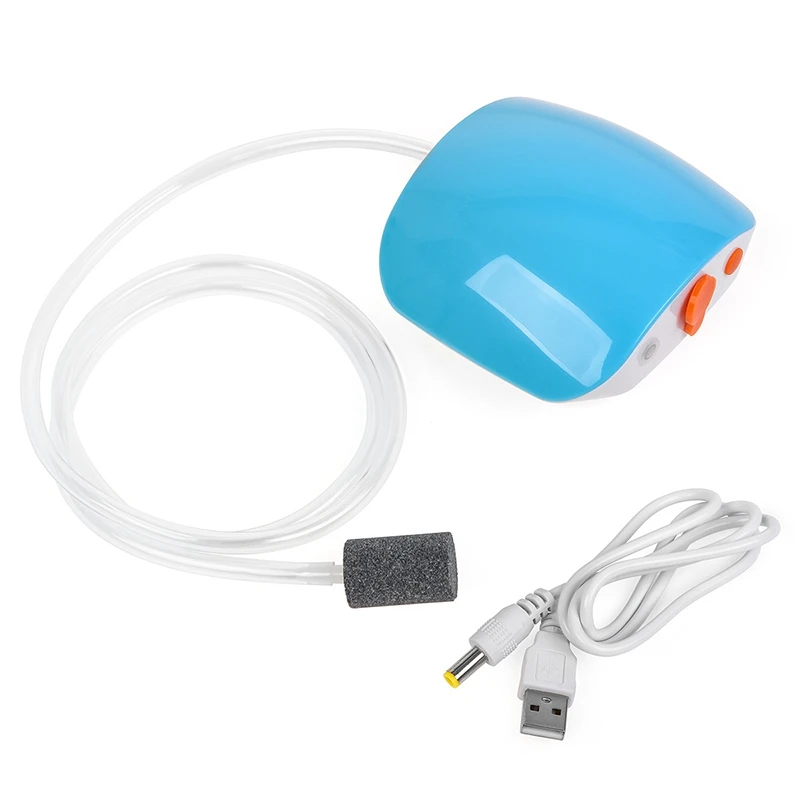 Зарядка через Usb перезаряжаемая литиевая батарея Супер Бесшумный аквариум воздушный насос кислородный компрессор насос