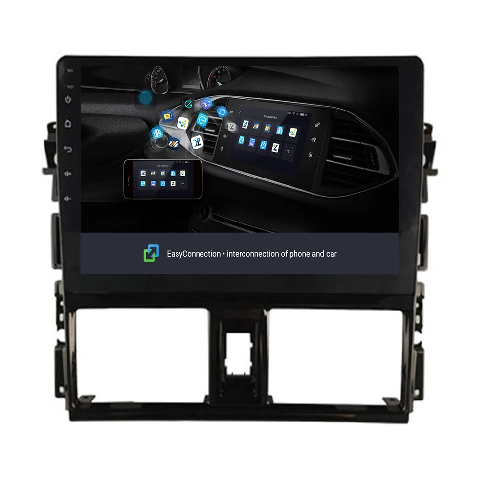 10 2 &quot2 din Автомобильный Радио автомобильный DVD плеер для Toyota Vios 2014 2016 головное