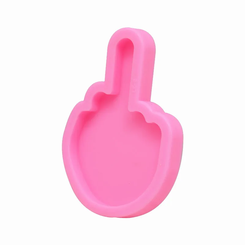 

2PCS Shiny Love Sign Hand Middle Finger Silicone Molds Diy Jewelry Mold Craft Keychain Epoxy Resin Mould Craft