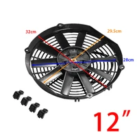 89101214 inch car air conditioning electronic cooling fan straight black blade electric cool kit 12v 80w 2100rpm automobiles