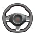 Искусственная кожа черного цвета для Abarth 500 500C 595 595C 2009-2016 Fiat 500 GQS 500C S Linea 2013-2015