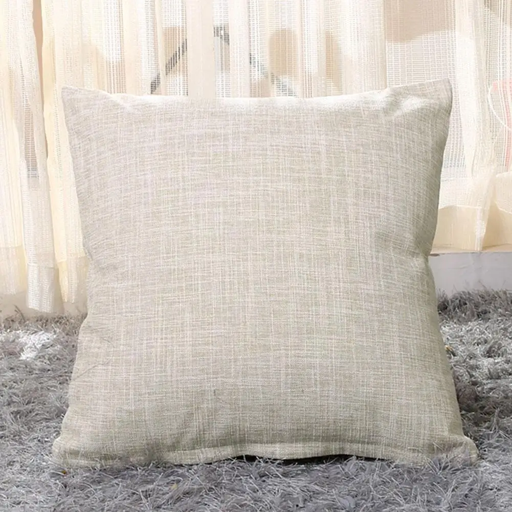 

Retro Style Sofa Color Cushion Cover Faux Linen Throw Pillow Cover Home Decorative Square Pillowcase For Home Cafe G6j0