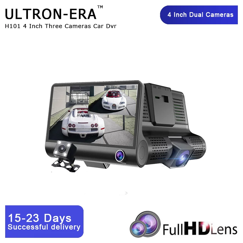 Ultron era Автомобильный видеорегистратор монитор 3 объектива 4 дюйма камера Full HD 1080P