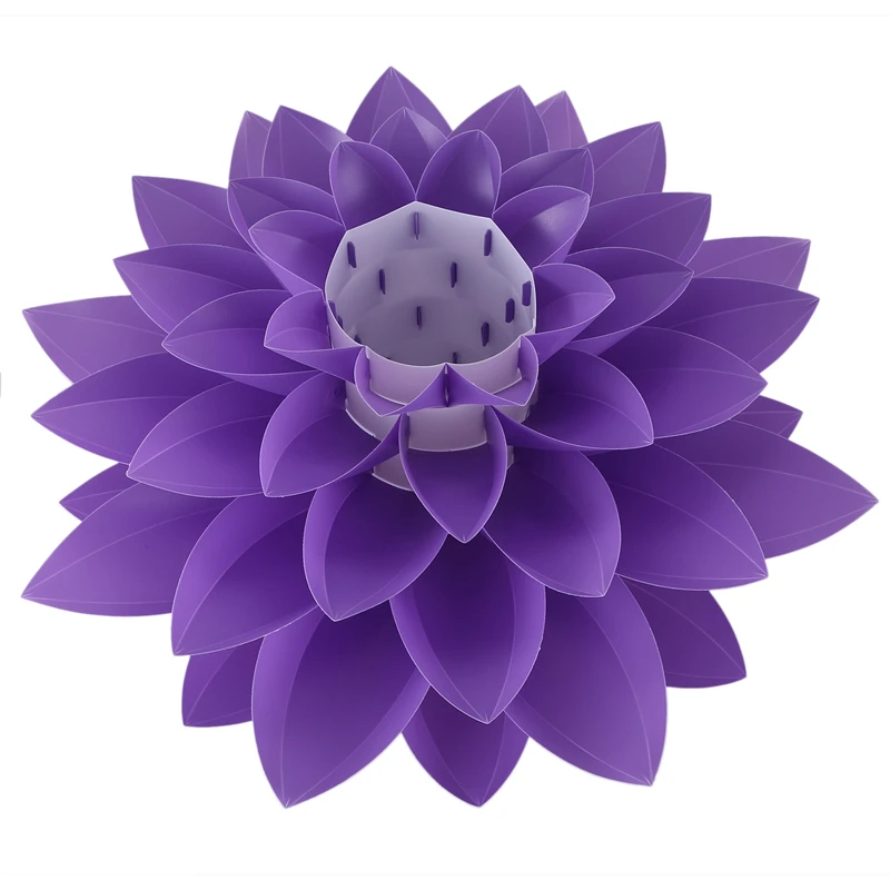 Самоподвес DIY абажур из полипропилена в форме лотоса - люстра на потолок для украшения гостиной во время Рождества освещение DIA:53CM (фиолетовый)