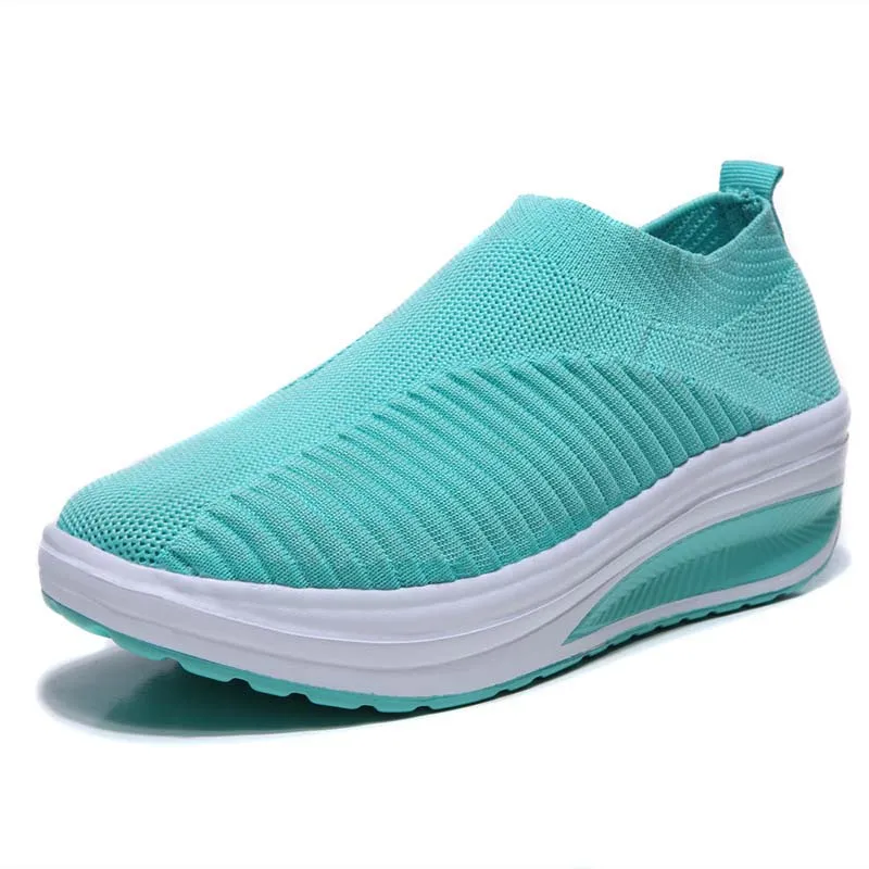 

Female Vulcanized Shoes Fashion Women Casual Shoes Breathable Walking Mesh Flat Shoes Sneakers Women Thick Bottom Tenis Feminino